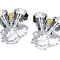 1936-1947 Knucklehead Engine Patch Set for Harley-Davidson