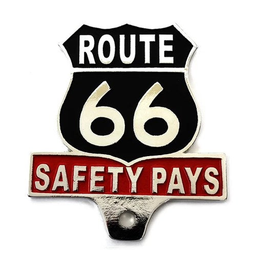 Route 66 License Plate Topper for Harley-Davidson