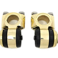Polished Brass Flanders Riser Tops for Harley-Davidson