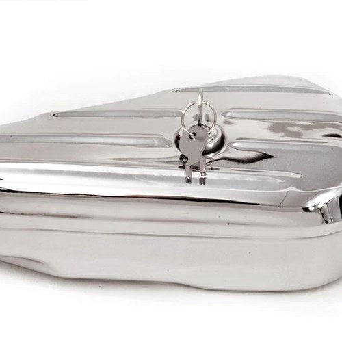 Oval Right Side Chrome Tool Box for Harley-Davidson