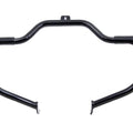 Black Front Engine Bar with Footpeg Pads for Harley-Davidson