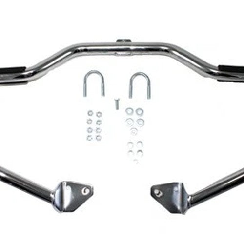 Chrome Front Engine Bar with Footpeg Pads for Harley-Davidson