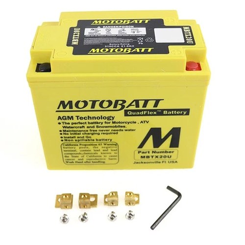 MotoBatt 12 Volt Agm Yellow Battery for Harley-Davidson