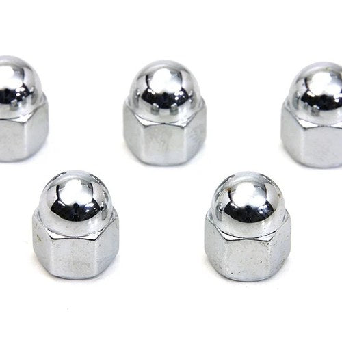 Chrome Acorn Nut 1/4 inch-20 Coarse Thread for Harley-Davidson