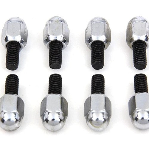 Chrome Acorn Tappet Base Bolt 1/4 inch X 24 Thread for Harley-Davidson