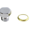 Transmission Engine Drain Plug 1/2 inch X 13 Thread Chrome for Harley-Davidson