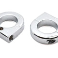 Chrome 1-1/4 inch Universal Mount Clamp Set for Harley-Davidson