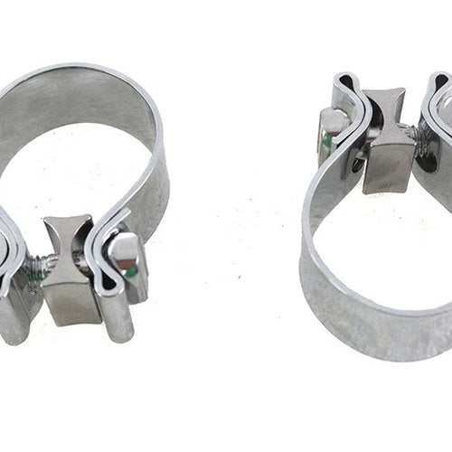 Chrome 1-7/8 inch Muffler End Clamp Set for Harley-Davidson