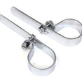 Chrome 2-1/2 inch Muffler "P" Clamp Set for Harley-Davidson