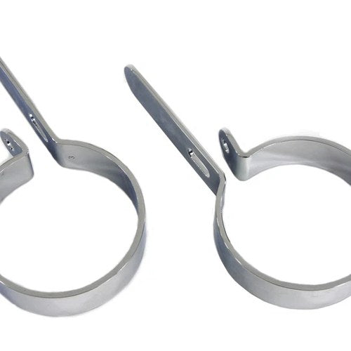 Chrome 3 inch Muffler Hanger Clamp Set for Harley-Davidson