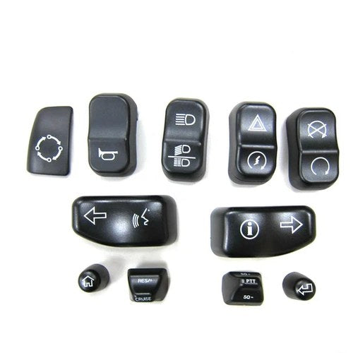 Handlebar Switch Cap Set Black for Harley-Davidson