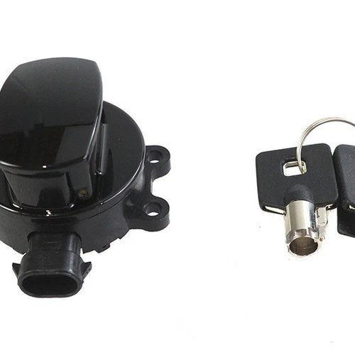 Side Hinge Ignition Switch Black for Harley-Davidson