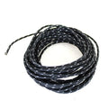 Black 25' Cloth Covered Wire with White Tracer for Harley-Davidson