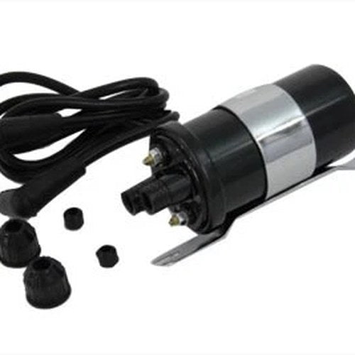 Black Round 6 Volt Ignition Coil for Harley-Davidson