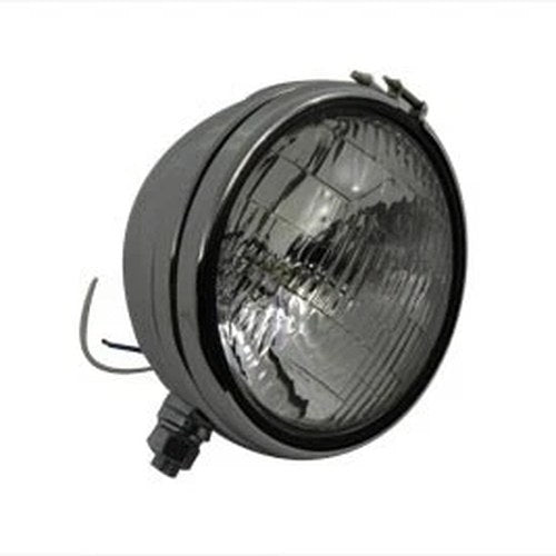 Replica 5-3/4 inch Round Chrome Headlamp for Harley-Davidson