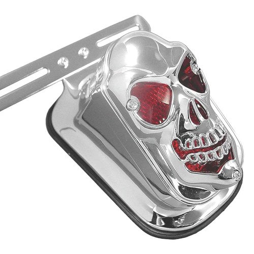 Chrome Skull Grill Tombstone Tail Lamp for Harley-Davidson