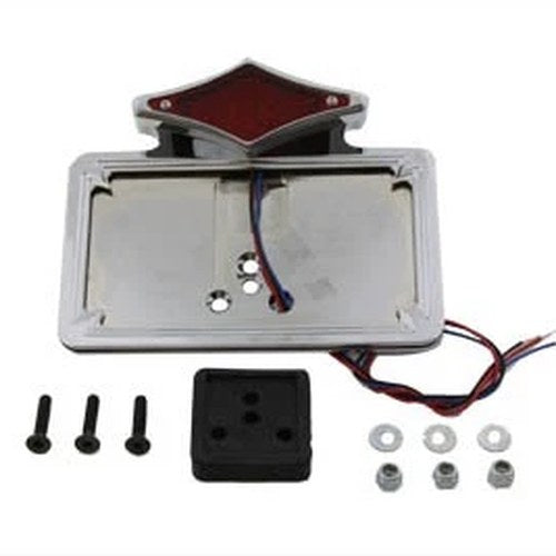 Chrome Diamond LED Fender Mount Tail Lamp Assembly for Harley-Davidson