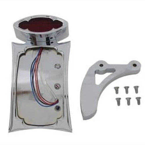 Chrome Curved Odin Style Tail Lamp Kit for Harley-Davidson