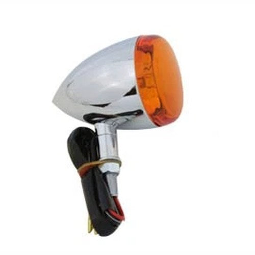Chrome Front Torpedo Style Turn Signal for Harley-Davidson