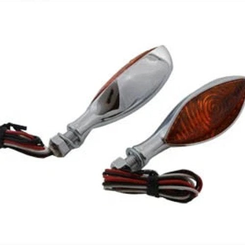 Chrome Eagle Eye Amber Marker Lamp Set for Harley-Davidson