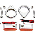 Turn Signal Kit Front with 49mm Fork Clamps for Harley-Davidson
