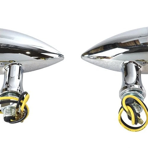 LED Bullet Marker Lamp Set Chrome for Harley-Davidson