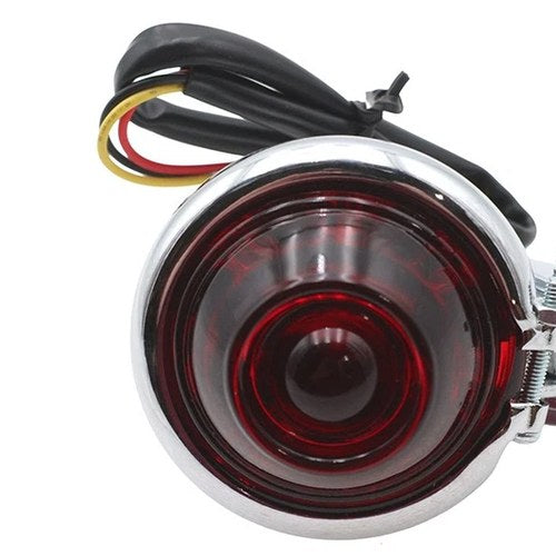 Chrome LED Bullet Style Tail Lamp Assembly for Harley-Davidson