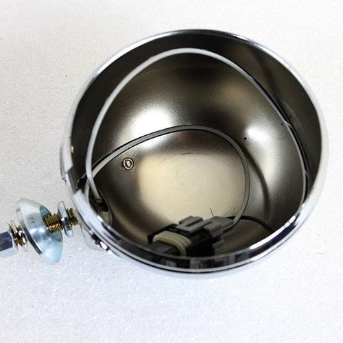 Chrome Spotlamp Shell and Wire Kit for Harley-Davidson