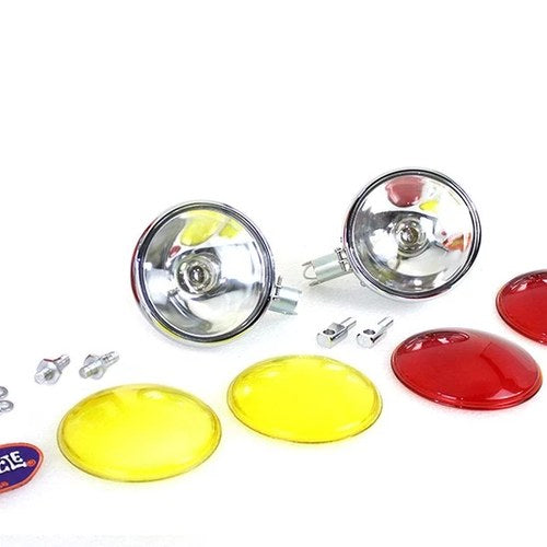 Replica Chrome Guide Spotlamp Set 6 Volt for Harley-Davidson
