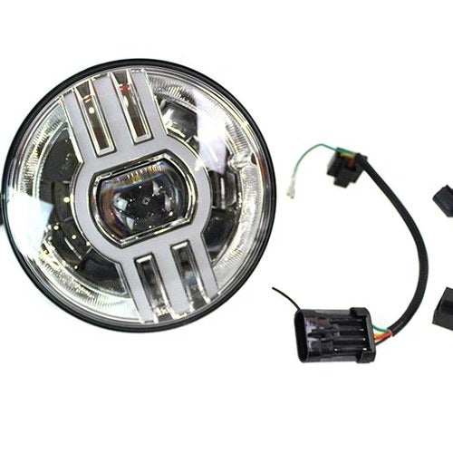 Cyron 7 inch Beast 2 Integrated Headlamp Chrome for Harley-Davidson
