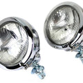 4-1/2 inch Fluted Lens Spotlamp Set with 6 Volt Bulb for Harley-Davidson