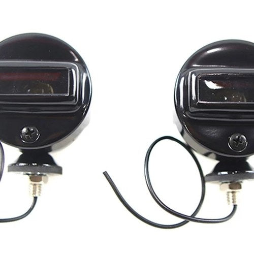 Blackout Bullet Lamp Set Flat Black for Harley-Davidson