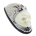 Skull Head Front Fender Lamp Gold and Chrome for Harley-Davidson