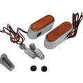 Chrome Marker Lamp Set with Amber Lens for Harley-Davidson