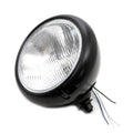 7 inch Headlamp Assembly H-4 Type Black for Harley-Davidson