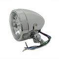Factory Sample 4 inch Round Headlamp 12 Volt Chrome for Harley-Davidson