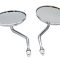 Air Flow Mirror Set with Steel Stems Chrome for Harley-Davidson