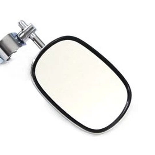 Chrome Rectangle Mirror with Clamp On Stem for Harley-Davidson