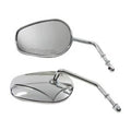 Rectangle Mirror Set with Round Stems for Harley-Davidson