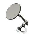 4 inch Round Mirror with Clamp Black Steel for Harley-Davidson