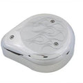 Teardrop Air Cleaner with Flames Chrome for Harley-Davidson