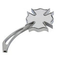 Chrome Firefighter Mirror with Billet Maltese Stem for Harley-Davidson