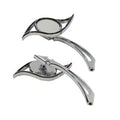 Villain Mirror Set with Spear Stems Chrome for Harley-Davidson