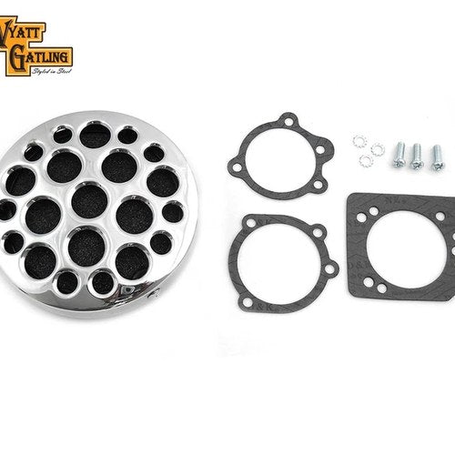 Wyatt Gatling Chrome Drilled CV Air Cleaner for Harley-Davidson