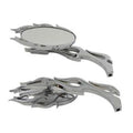 Fireball Mirror Set with Flame Stems Chrome for Harley-Davidson