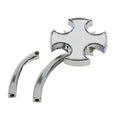 Rotar Mirror Chrome with Billet Curved Stem for Harley-Davidson