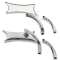 Oblique Mirror Set Billet Chrome for Harley-Davidson