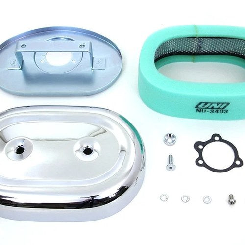 Chrome Oval Air Cleaner Assembly for Harley-Davidson