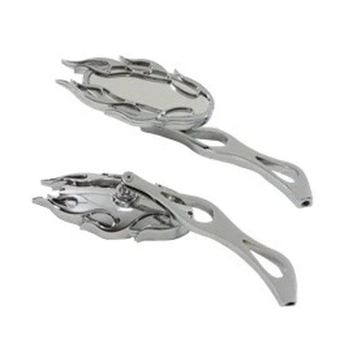 Fireball Mirror Set Chrome for Harley-Davidson