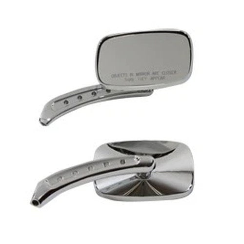 Oval Mirror Set Chrome for Harley-Davidson